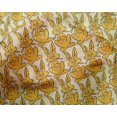 thumbnail image 4 of oneOone Silk Tabby Fabric Rabbit Block Printed Fabric 1 Yard 42 Inch Wide, 4 of 4