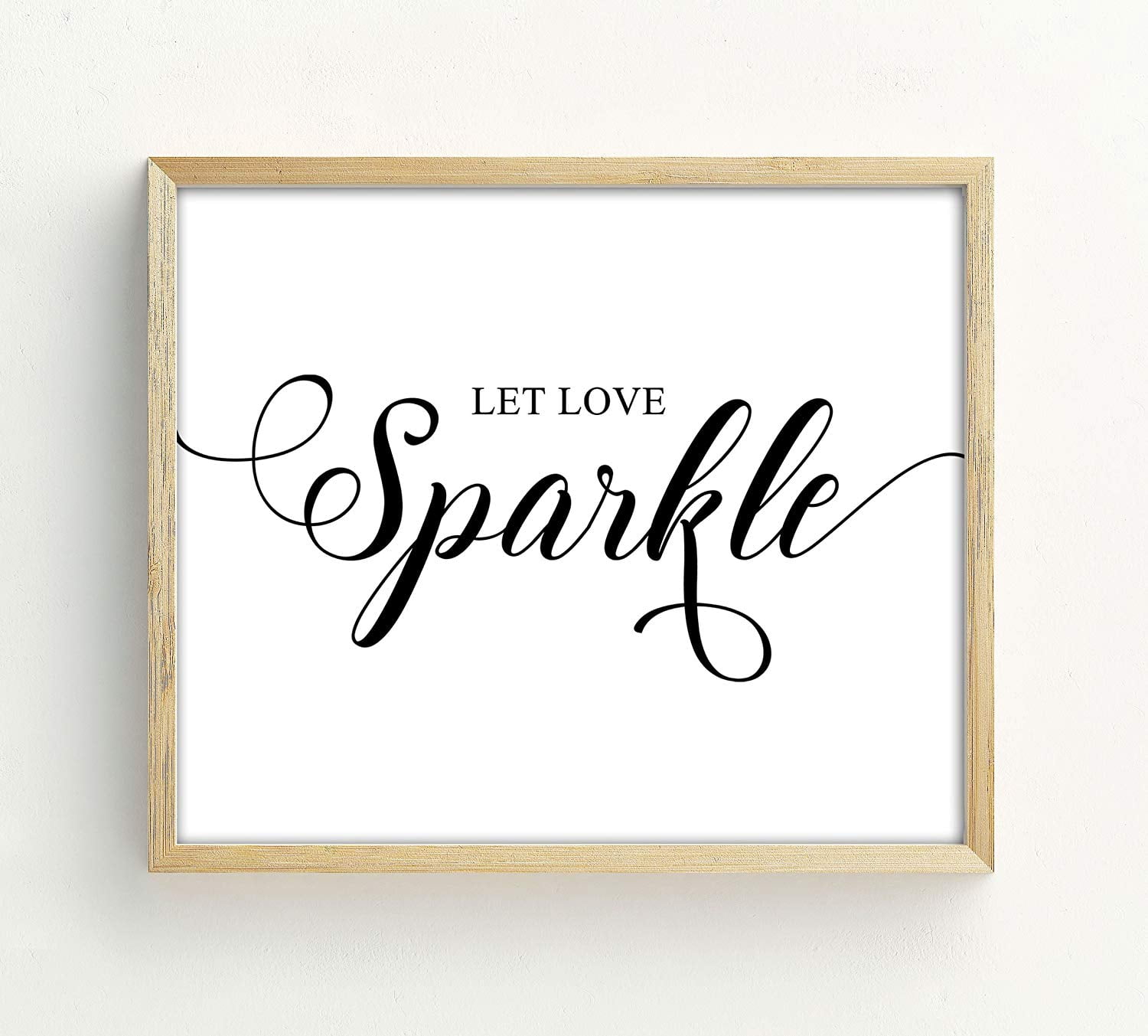 Affiche Déco Mariage « Let Love Sparkle », Calligraphie Fête Étincelles Envoyer, Impression Signalisation Mariage