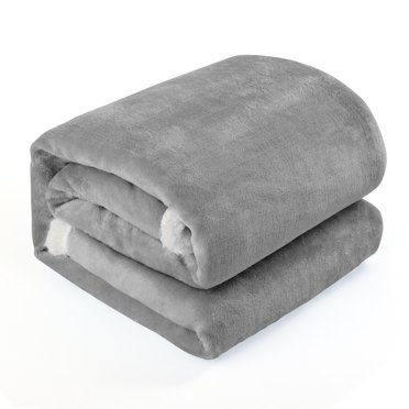 Fleece Blanket Throw Size Navy Lightweight Super Soft Cozy Luxury Bed Blanket