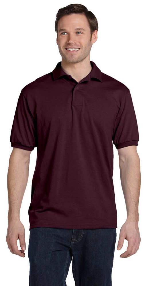 Hanes 054 EcoSmart Polo pour Hommes - Marron - Très Grand