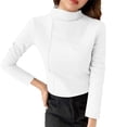 thumbnail image 4 of Womens Double Sided Fleece Top Ultra Soft Warm Long Sleeve Base Layer Fitted Stretch for Essential Fall Winter Thermal Wear, 4 of 6