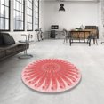 thumbnail image 4 of Ahgly Company Tapis Rond Lavable en Machine Intérieur Transitionnel Rose Pastel, 5 Pieds Rond, 4 of 7