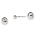thumbnail image 1 of 925 Sterling Silver 4mm/8mm Ball Stud Earrings Button, 1 of 5