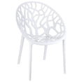 thumbnail image 1 of Compamia Chaise de Salle à Manger de Patio en Polycarbonate Cristal, Blanc Lustré, 1 of 15