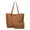 Brown, variant on Ediodpoh Large Capacity Fashion Tote Bag With Closure And Fringe Detachable Shoulder Bag For Women Textured Leather Black