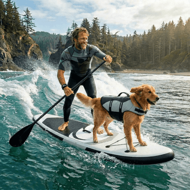 Naipo Paddle Board Planche à Pagaie Gonflable 6 Po d'Épaisseur Sup avec Accessoires Planche à Pagaie Stand-up avec Pompage Rapide pour Adultes