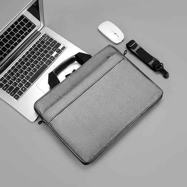 Yrmaups Laptop Bag, 15.6 Inch Shoulder Tote for Notebook, Polyester Padded Computer Case, Water Resistant Business Travel Briefcase, Fits 14.1 Inch