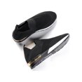 thumbnail image 3 of MAWCLOS Espadrilles pour Femmes à Enfiler Style Chaussette Confort Bout Rond Ballerines Respirantes Chaussures de Marche d'Extérieur Noir 10, 3 of 8