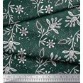 thumbnail image 2 of Soimoi Poly Georgette Fabric Leaves & Floral Block Decor Fabric Printed Yard 52 Inch Wide, 2 of 3