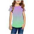 thumbnail image 2 of Plebaso Baby Boys Girls Short-sleeved T-Shirt Gradient Color Round Neck Tees Top Baby Summer Clothes, 2 of 3