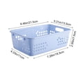 thumbnail image 2 of Plastic Storage Basket Small Desktop Storage Basket, Plastic European Blue Remote Control Storage Box, Household Drainage Basket, 2 of 6