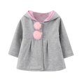 thumbnail image 2 of Jackets for Girls Girls' Hooded Jacket Spring And Winter New Style Small And Medium-sized Children's Cute Rabbit Ears Trendy Style Toddler Jacket on Clearance, 2 of 4