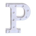 thumbnail image 3 of Fridja Alphabet LED Letter Lights Light Up White Plastic Letters Standing Hanging P, 3 of 3
