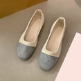 thumbnail image 3 of Casual Shoes For Women, Color-Block Canvas Slip-On Flats with Round Toe and Soft Sole for Spring and Summer, Large Sizes Available, 3 of 5