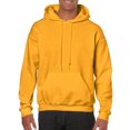 thumbnail image 1 of Gildan Mens Heavy Blend Hooded Sweatshirt, L, Gold, 1 of 2