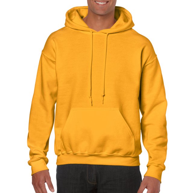 Gildan Mens Heavy Blend Hooded Sweatshirt, L, Gold