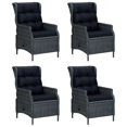thumbnail image 1 of vidaXL 5 Piece Garden Dining Set Dark Grey Poly Rattan, 1 of 5