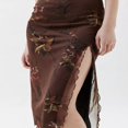 thumbnail image 4 of CNKOO Robe en Maille Florale pour Femmes, Dos Nu, Sans Bretelles, Fendue, Robe de Soirée, 4 of 5