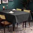 thumbnail image 3 of BALCONY & FALCON Nappe Rectangulaire en Faux Lin Imperméable, Nappe Utilisée pour les Rassemblements, Restaurants, Cuisines, Banquets (Gris Moderne, 57x118), 3 of 6