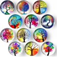 thumbnail image 1 of Cute Glass Magnets for Fridge, 12Pcs Life Tree Refrigerator Magnets Strong Locker Magnets Decorations Magnets for Locker Office Kitchen Whiteboards Cabinets Decorative Magnets for Gift, 1 of 7
