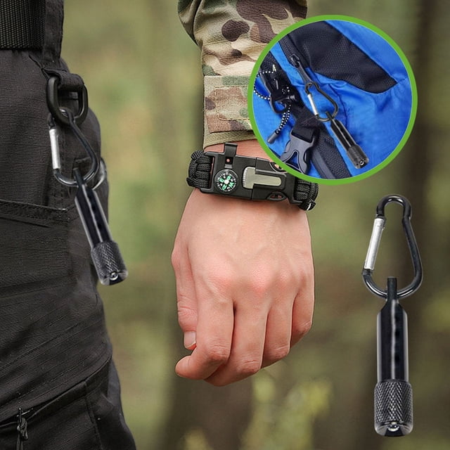Lampe de Poche Porte-Clés Mini en Alliage d'Aluminium Portable à Lumière Forte pour Camping, Randonnée, Urgence, Outil Torche