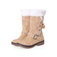 thumbnail image 3 of MAWCLOS Women Winter Boot Plush Lining Snow Boots Lace Up Slip Resistant Warm Shoes Round Toe Work Yellow 9, 3 of 9