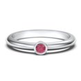 thumbnail image 1 of Bague Classique à Pierre de Naissance Sertie Clos - Rubis (Juillet), 1 of 4