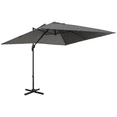 thumbnail image 1 of Outsunny Parasol de Patio Déporté avec Base, Manivelle, Rotation à 360°, 1 of 10