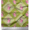 thumbnail image 1 of Soimoi Rayon Fabric Leaves, & Rose Floral Fabric Prints By Yard 56 Inch Wide, 1 of 3