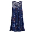 thumbnail image 2 of Robe Mode Grande Taille Femme Sans Manches en Dentelle Imprimée Robe Ample Décontractée d'Été, 2 of 2