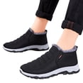 thumbnail image 3 of Kcodviy Winter Men Snow Boots Men's Snow Boots Slip on Flat Bottom Non Slip Snow Boot Men Solid Color Warm and Mens Snow Boots Wide Size 11 Comfortable, 3 of 9