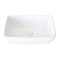 thumbnail image 1 of Stylish Vessel 19"Wx 13 ⅜"D White Porcelain Rectangular Bathroom Sink P-220, 1 of 11