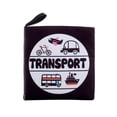 thumbnail image 1 of Soft Baby Cloth Book Infant Educational Black & White Traffic Animal Fruit Numbers Cognize Cloth Book Toy, 1 of 5