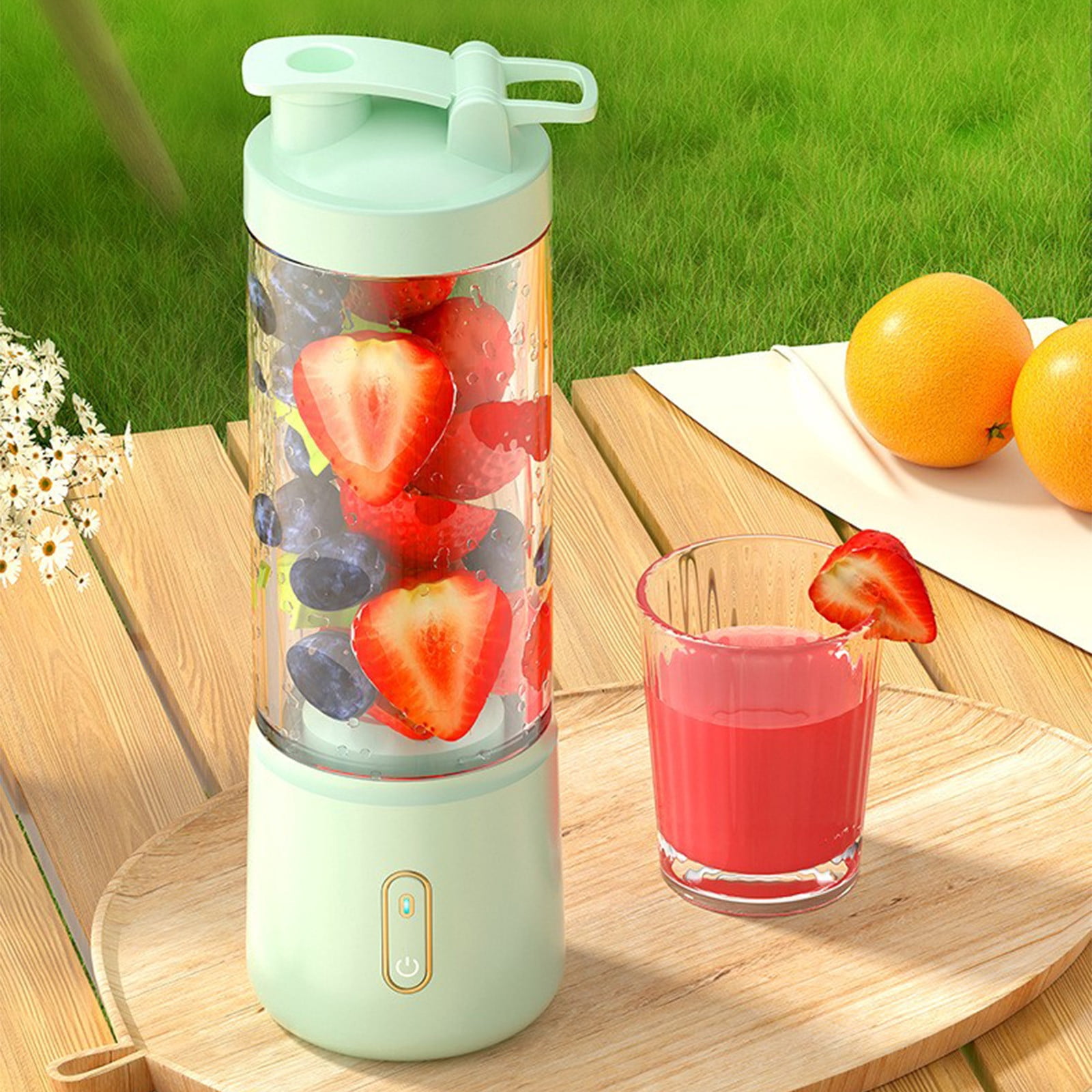 Sentmoon Deals Flyer Portable Blenders , For Shakes And Fruit Juicer USB Rechargeable With 6 Blades, Handheld Blenders For Sports Travel And Outdoors Sales Items for the Day