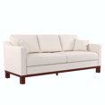 thumbnail image 1 of Brooklyn Upholstered Wood Base Sofa with 2 Throw Cushions, 1 of 9