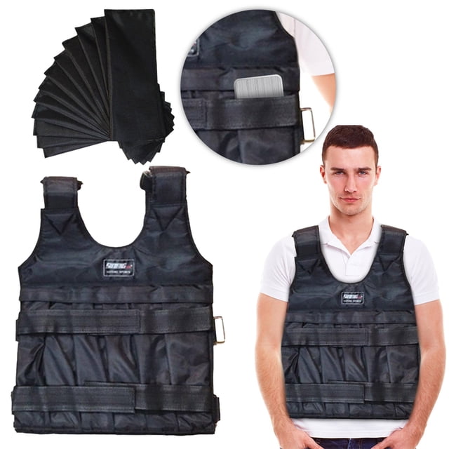 Adjustable Weighted Vest For Strength Training Empty Vest With Shoulder Pads And Customizable Weight For Fitness Workouts Fitness