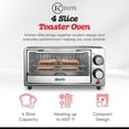 thumbnail image 3 of Kitchen Elite Four Grille-Pain Compact à 4 Tranches pour Comptoir et Plateau en Acier Inoxydable, Noir, 3 of 10