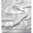 thumbnail image 1 of Soimoi Viscose Chiffon Fabric Leaves & Floral Block Print Sewing Fabric Yard 42 Inch Wide, 1 of 3