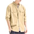 thumbnail image 1 of Pisexur Windbreaker Jacket Mode Men's Couleur Unie Manches Longues Sans Capuche Décontracté Extérieur Jackets Randonnée Jackets Fall Jackets for Men, 1 of 9
