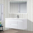 thumbnail image 2 of Vanity Art 48 Inches Single Sink Wall Mounted Bathroom Vanity Set 2 Drawers 4 Shelves Storage Cabinet with White Engineered Top Undermount Rectangle Sink, 2 of 8