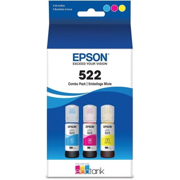 Epson T522 Ink Bottle Combo Pack - Cyan/Magenta/Yellow