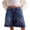 Blue, variant on Gupgi Women's Loose Denim Shorts Summer Casual Low Waist Baggy Bermuda Knee Length Jean Shorts with Pockets