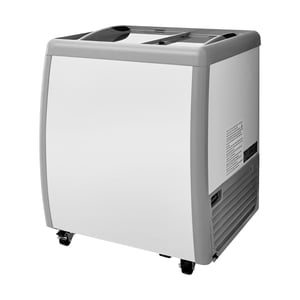 KFFKFF Commercial Étui d'affichage de crème glacée, 5.6 Cu.ft Congelateur de poitrine, Restaurant Gelato Dipping Cabinet Haut congélateur profond