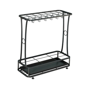 Iron Umbrella Stand Free Standing Organizer with Removable Drip Tray, Umbrella Storage Rack for Entry Office Home Patio Decor , 21 Hole