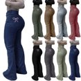 thumbnail image 1 of RKSTN Womens Jeans Bowknot Bell Bottom Flare Denim Pants Stretchy High Waisted Summer Pants with Pockets, 1 of 9
