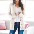 thumbnail image 1 of Heliisoer Women's Plus Size Knit Cardigans Loose Slouchy Oversized Wrap Chunky Pocket Sweaters Coat, 1 of 7