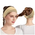 thumbnail image 2 of XASZHN Sport Elastic Headbands for Women Yoga Running Non Slip Beige_004 One Size, 2 of 3