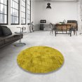 thumbnail image 4 of Ahgly Company Tapis de Zone Rond d'Intérieur Lavable à la Machine, Transitionnel, Brun « Dark Golden Rod », 5 Pieds Rond, 4 of 7