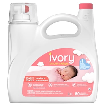 Ivory Snow Newborn Baby Laundry Detergent Liquid, 80 Loads, 3.1 L