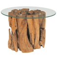 thumbnail image 2 of vidaXL Coffee Table Solid Teak Driftwood 60 cm, 2 of 5